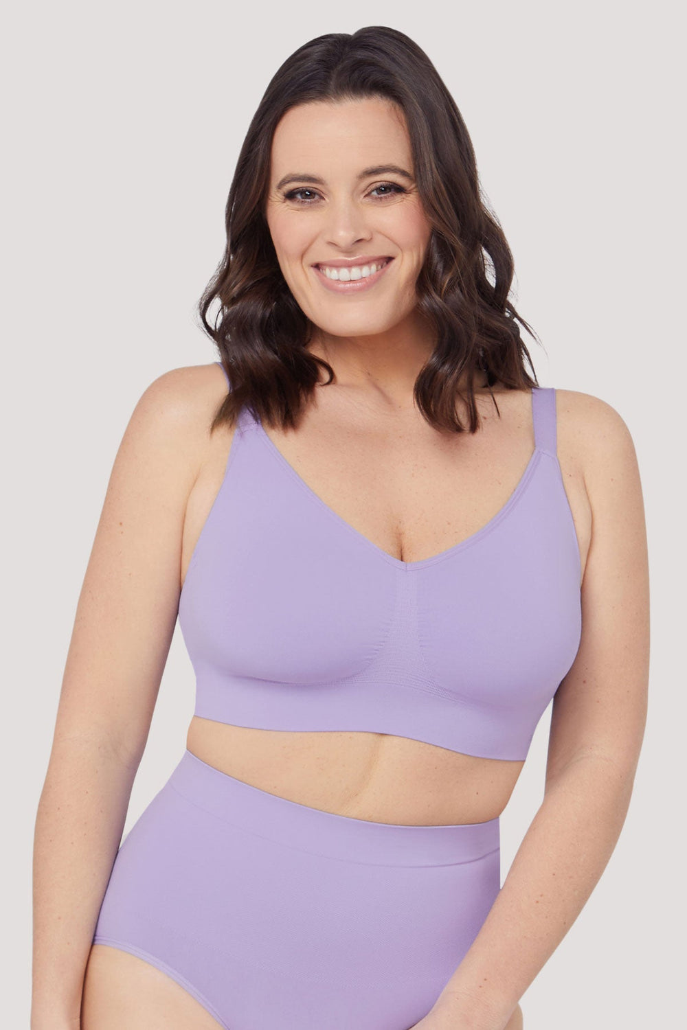 Back smoothing, no wired bras 3pk | Bella Bodies UK | Lavender