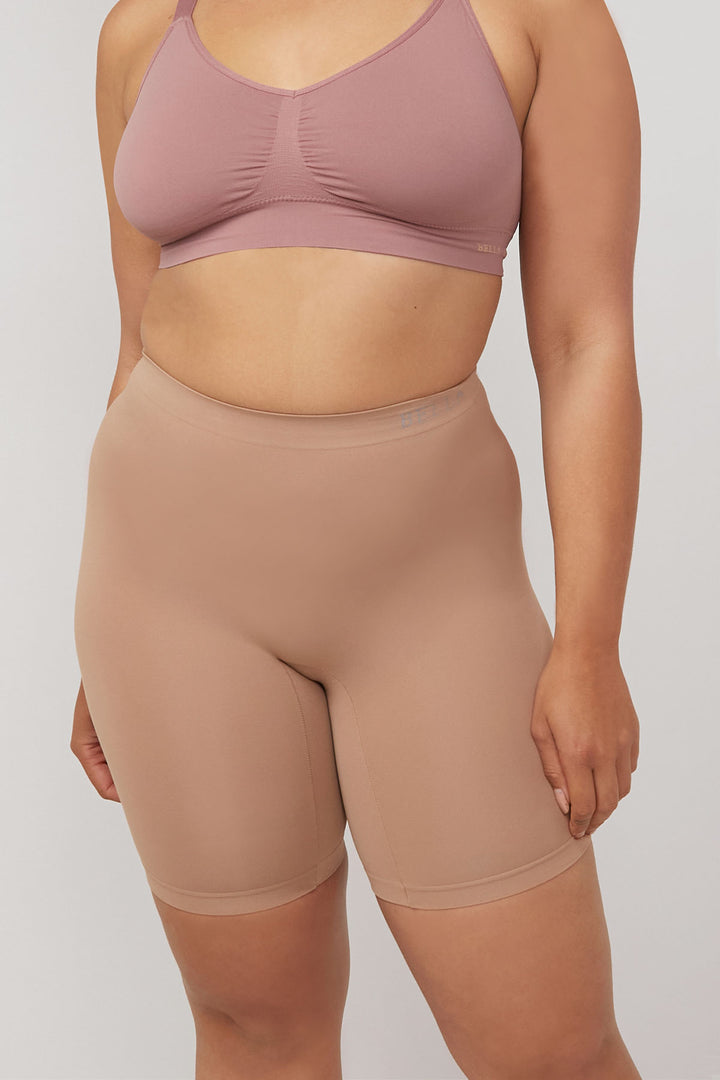 Women's underwear Anti Chafing Shorts | Bella Bodies UK | Taupe | Front
