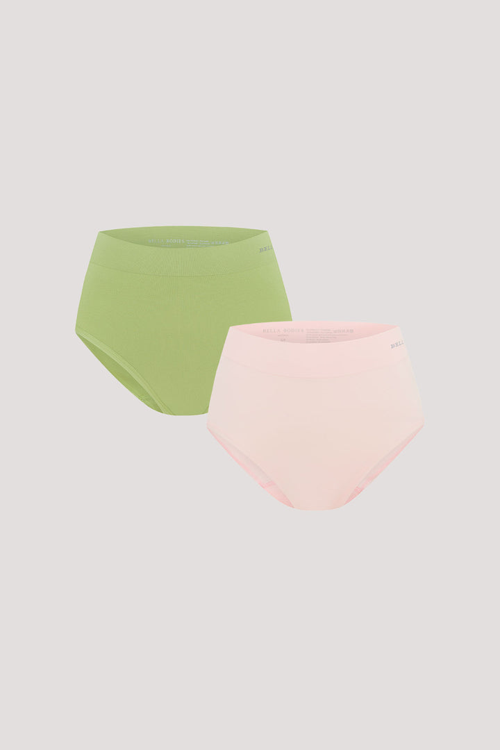 Women's super soft high waist underwear 2 pack | Bella Bodies UK | Pear and Pink Champagne
