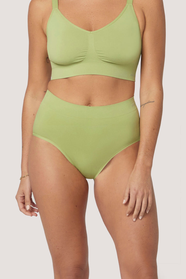 Women's super soft high waist underwear 2 pack | Bella Bodies UK | Pear | Front