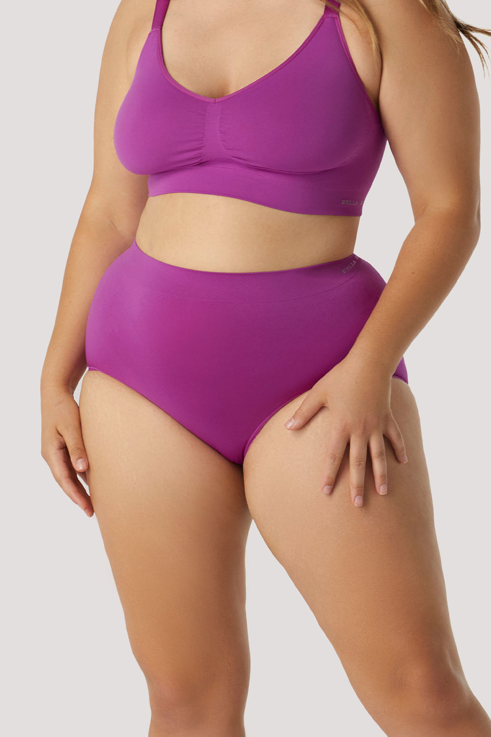 Women's super soft high waist underwear 2 pack | Bella Bodies UK | Viola | Front