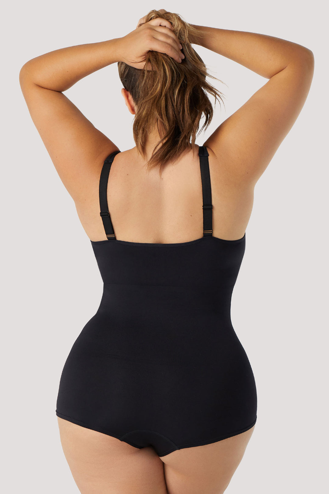 Shaping stretchy firming Bodysuit | Bella Bodies UK | Black | Back