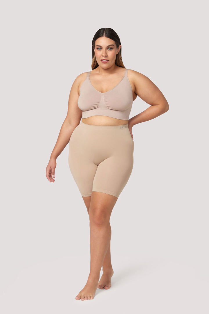 Women's underwear Anti Chafing Shorts | Bella Bodies UK | Sand