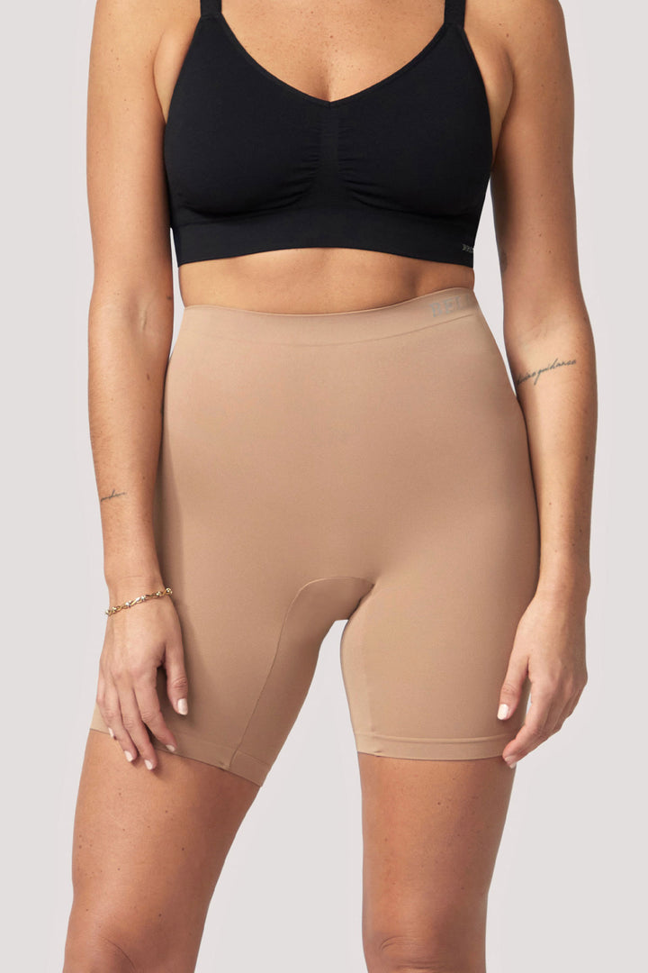 Women's underwear Anti Chafing Shorts | Bella Bodies UK | Taupe | Front