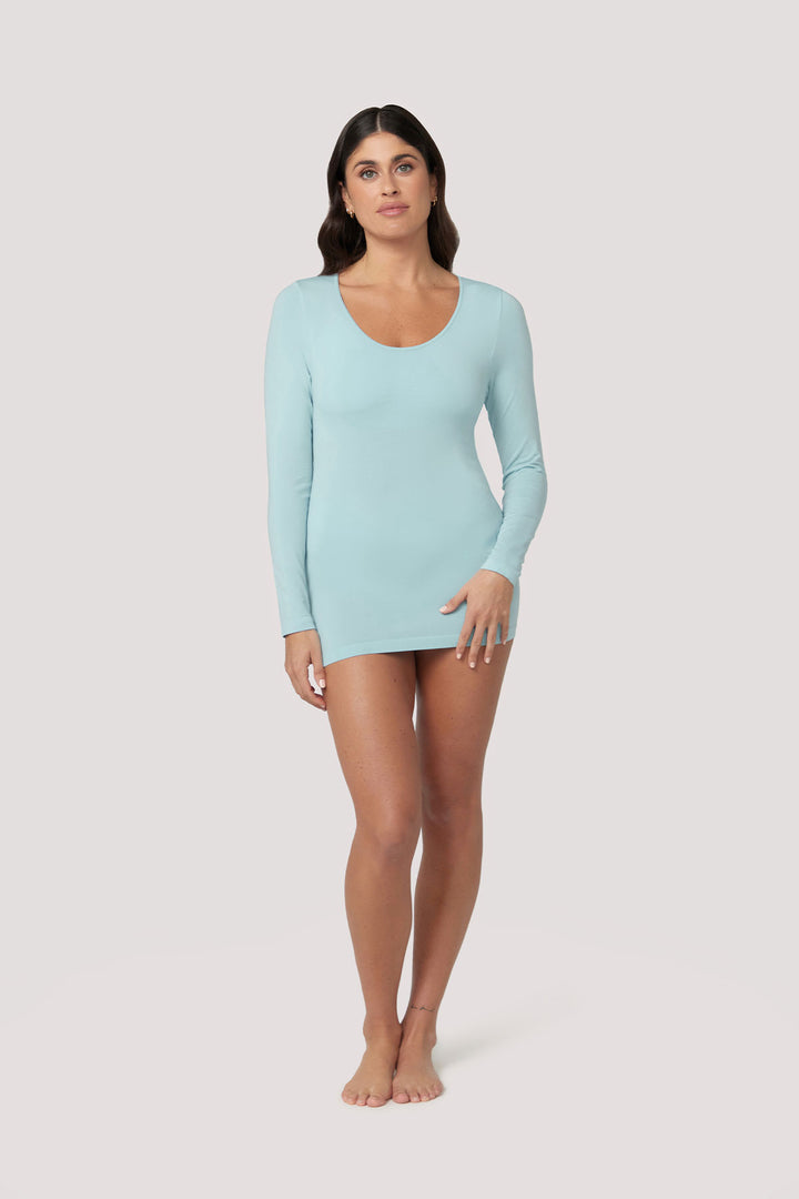 Women's natural comfortable Warm Tencel Modal Long Sleeve I Bella Bodies UK I Marine