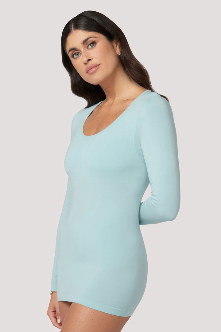Women's natural comfortable Warm Tencel Modal Long Sleeve I Bella Bodies UK I Marine | Side