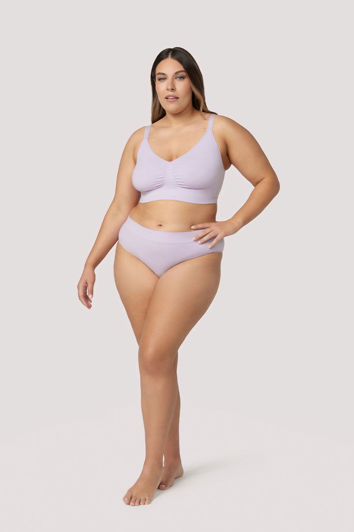 Bamboo Wireless Adjustable Bra I Bella Bodies UK I Soft Lilac