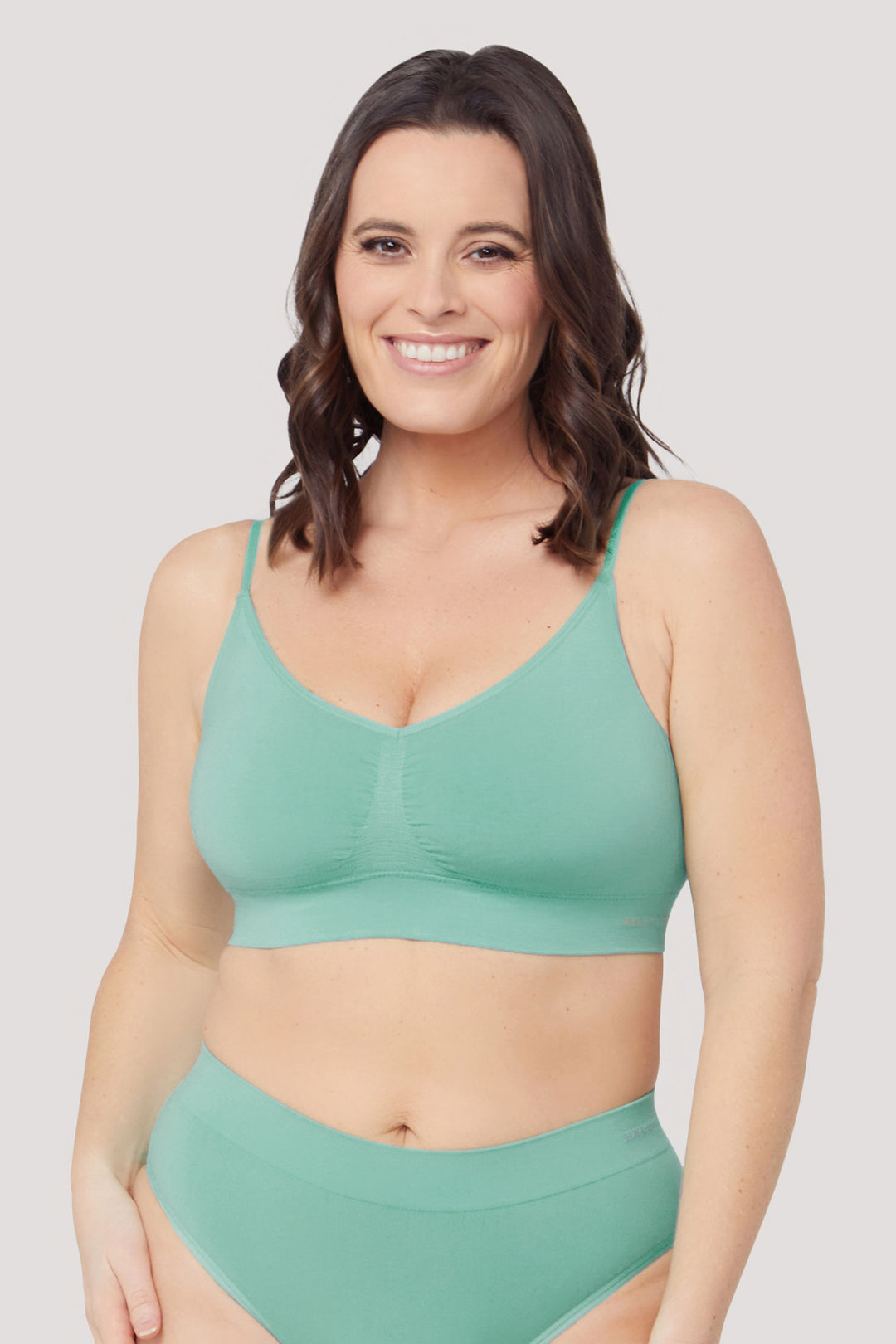 Bamboo Wire-free Crop Bra I Bella Bodies UK | Turquoise| Front