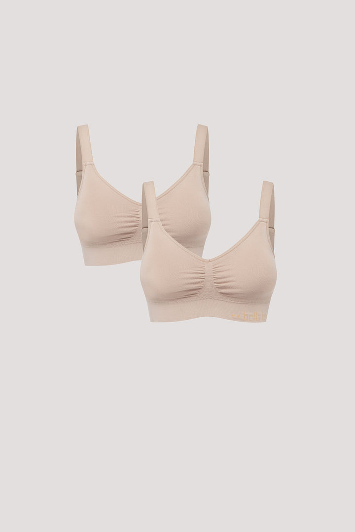 Women's every day bamboo bras | Bella Bodies UK | Bella Bamboo Viscose Adjustable Crop bra 2pk | Sand & Sand