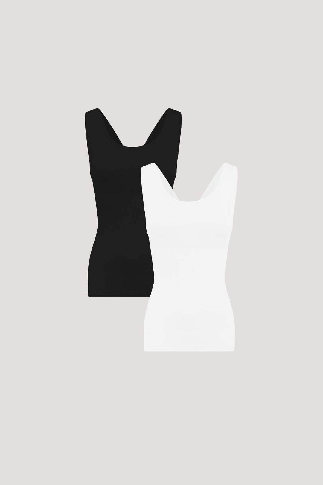 Women's Shaperwear Smoothing Reversible Tank 2 pack I Bella Bodies UK I Black & White