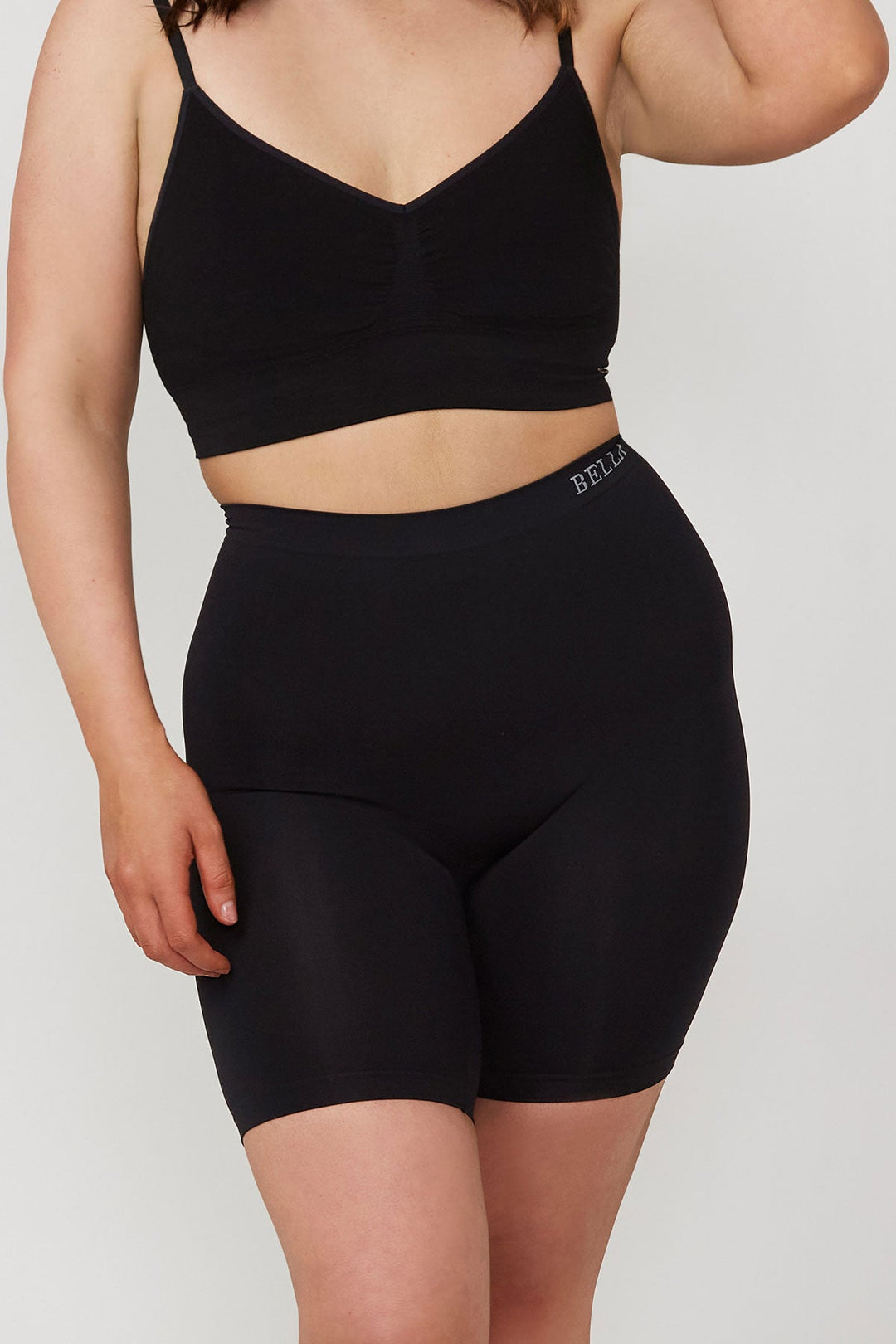 Women's anti-chafing underwear shorts | Bella Bodies UK | Coolfit Everday Anti Chafing Shorts | 2pk | Black | Front