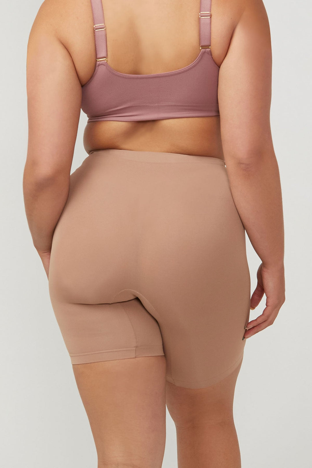 Women's anti-chafing underwear shorts | Bella Bodies UK | Coolfit Everday Anti Chafing Shorts | 2pk | Taupe | Back