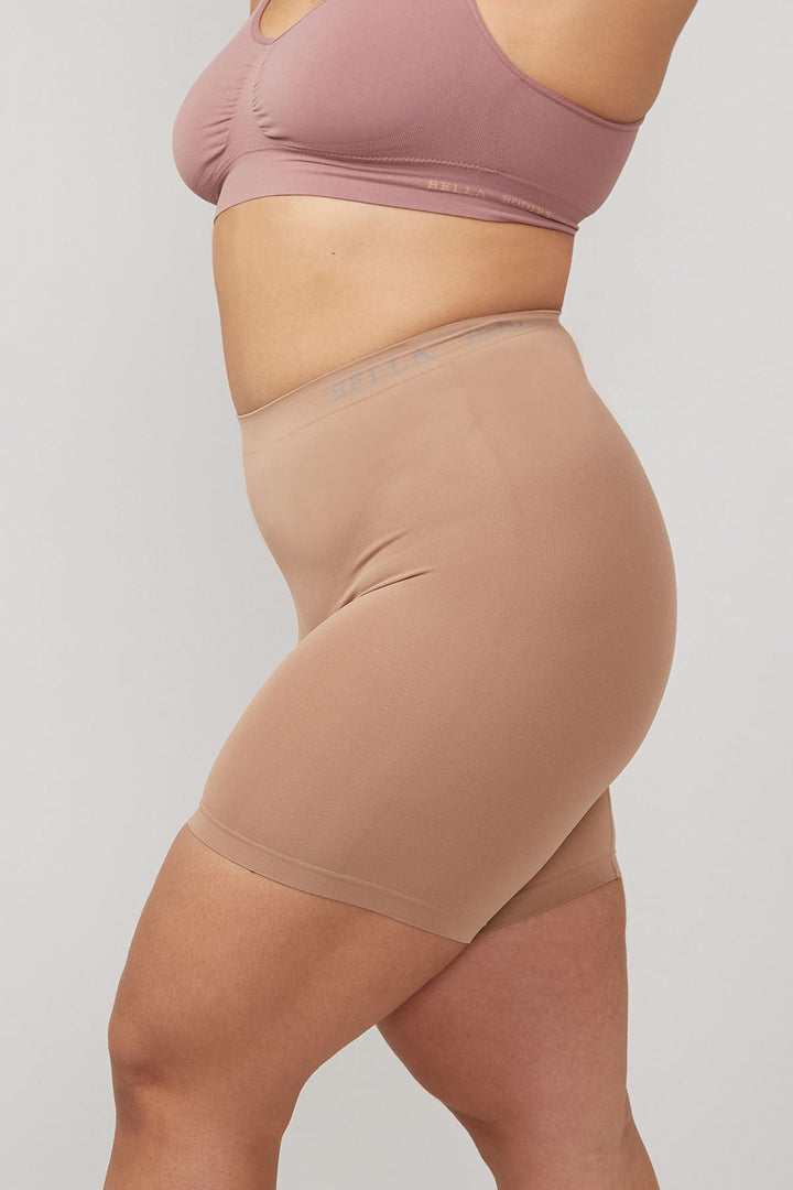 Women's anti-chafing underwear shorts | Bella Bodies UK | Coolfit Everday Anti Chafing Shorts | 2pk | Taupe | Side