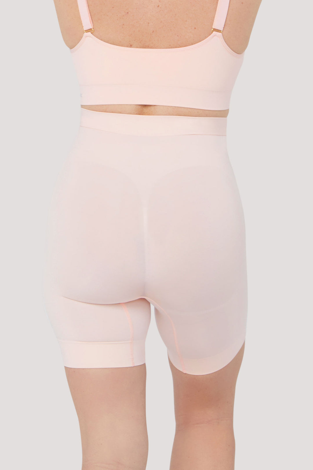 Women's Comfortable shaping Anti-chafing Shorts 2 pack | Bella Bodies UK | Blush | Back