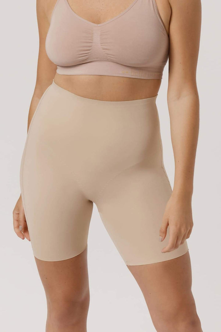 Curve Control Sculpting Shorts I Women's shaping smoothing shorts I Bella Bodies I Taupe